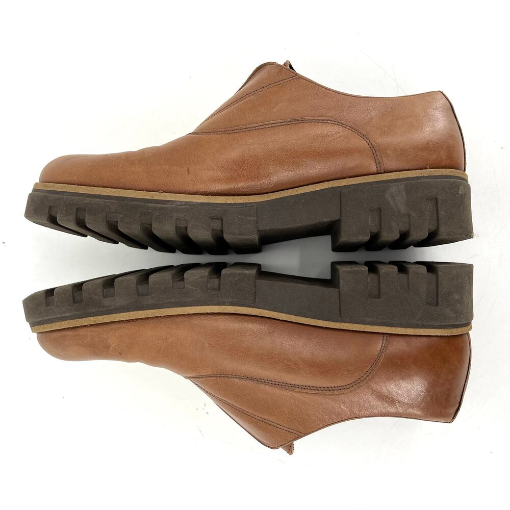 Ateliers Brown Leather Women's Slip on Oxford Style Loafers EU41 / US10.5 - Picture 5 of 8
